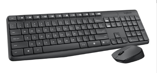Kit Teclado y mouse Logitech MK235 inalambrico negro