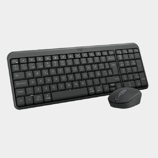 Kit Teclado y Mouse Logitech MK250 Negro Inalambrico Bluetooth Encendido/Apagado LED 1000 DPI 3xBotones Alcance 10m Compatible con Windows macOS y ChromeOS