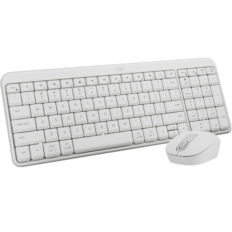 Kit Teclado y Mouse Logitech MK250 Blanco Inalambrico Bluetooth Encendido/Apagado LED 1000 DPI 3xBotones Alcance 10m Compatible con Windows macOS y ChromeOS