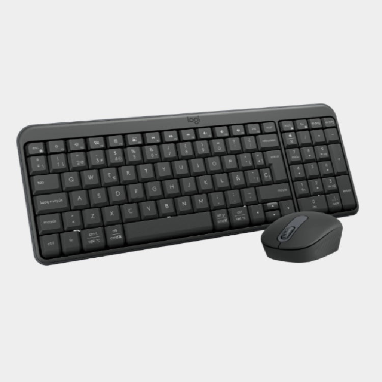 Kit Teclado y Mouse Logitech MK250 Negro Inalambrico Bluetooth Encendido/Apagado LED 1000 DPI 3xBotones Alcance 10m Compatible con Windows macOS y ChromeOS