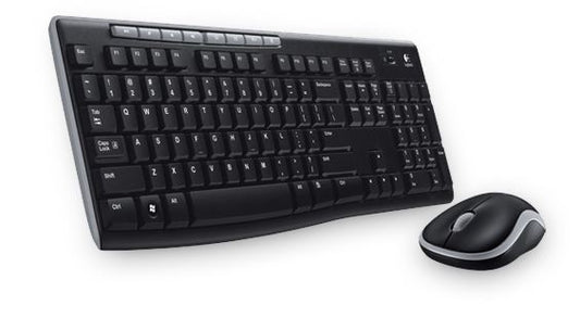 Kit teclado y mouse Logitech MK270 inalambrico USB negro