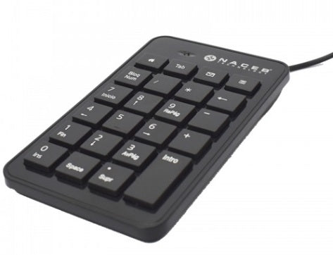 Taclado numerico Naceb alambrico cable 1.35 USB modelo NA-0104 color Negro