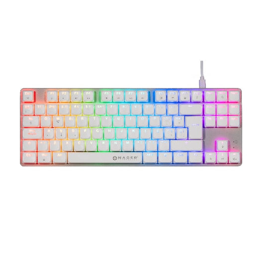 Teclado gamer mecanico Naceb RGB 87 teclas TKL low profile modelo NA-0971