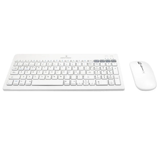 Kit de teclado Perfect Choice 2.4 GHZ+BT clic silencioso modelo PC-201380 color Blanco