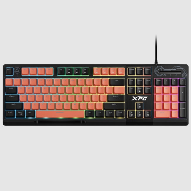 Teclado XPG SEEKER Mera RGB Alambrico membrana negro con naranja 447x148x36mm