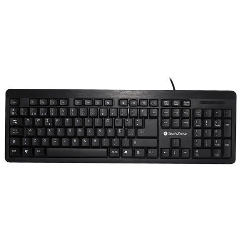 Teclado Techzone Alámbrico Multilenguaje Estándar 104 Teclas USB