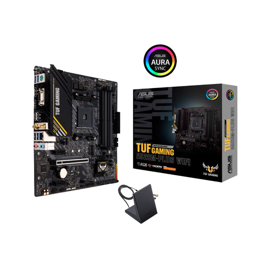 MOTHERBOARD ASUS (TUF GAMING A520M-PLUS WIFI) SOCKET AM4,4*DDR4,HDMI,DP,VGA,PCIE-3.0,WIFI,MICRO ATX.TECH