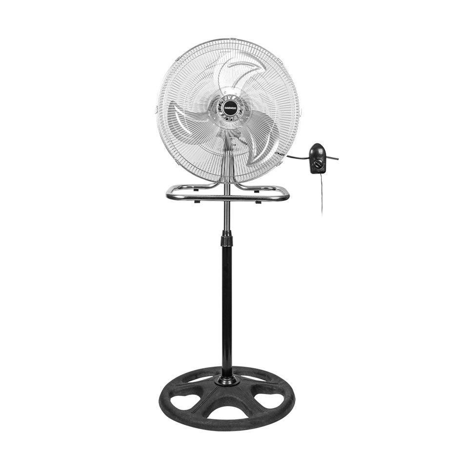 Ventilador 18 pulg. Daewoo 3-en-1 DI-45HVF-3 aspas metalicas 3 velocidades soporte pie / pared / pedestal 127V 60Hz 75W rejilla seguridad