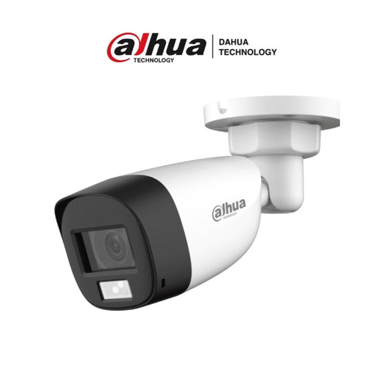 Camara Dahua DH-HAC-HFW1200CLN-IL-A bullet 2 mpx lente 2.8 mm 102 gds IR 20 m microfono integrado dual inteligente+fullcolor IP67