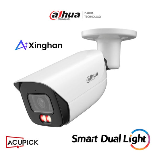 Camara Dahua DH-IPC-HFW3849E-AS-IL IP bullet 8 mpx lente 2.8 mm metalica exterior 107 gds microfono integrado audio 1 E&S de Alarma y Audio/ SMD 4.0/ WDR
