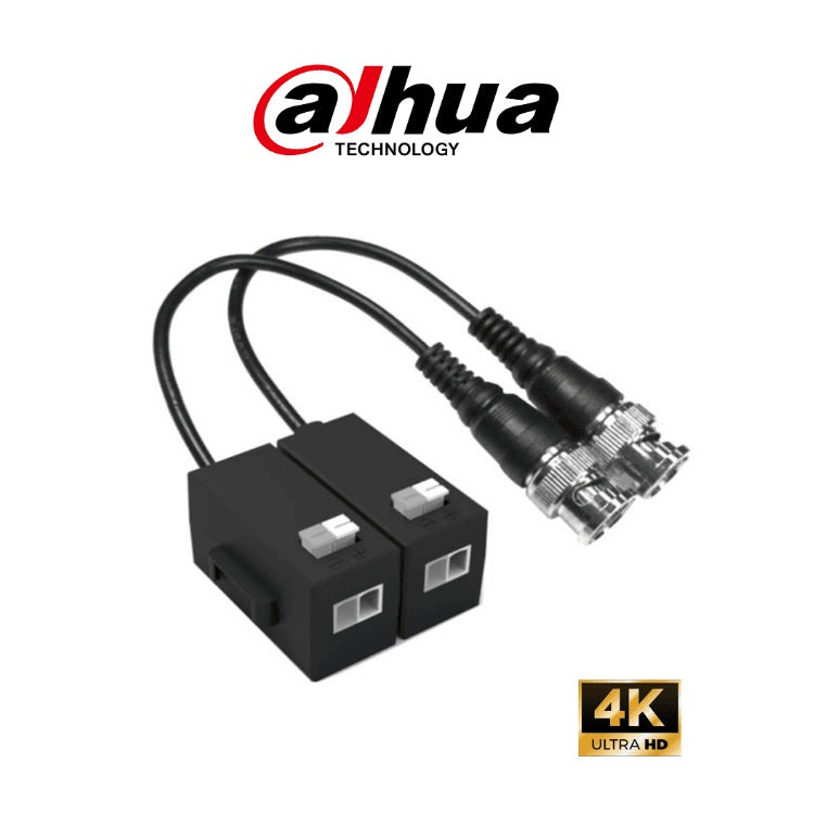 Transceptores Dahua DH-PFM800-N - Par de transceptores pasivos HDCVI 4K / 1 canal de transmisión de video / 720P hasta 400m (1312.34ft) 1080Phasta 250m