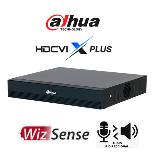 DVR Dahua DH-XVR1B16H-I/T 16 canales 5 mpx lite wizsense h.265+ 16 canales hdcvi +8 ip hasta 24 canales ip SMD Plus y Busqueda Int. de Humanos y Vehículos