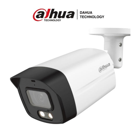 Camara Dahua DH-HAC-HFW1239TLMN-IL-A bullet full color 2 mpx lente 2.8mm IR 40 m metal exterior 107 gds apertura iluminador IP67