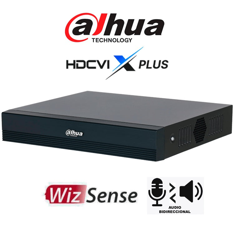 DVR Dahua DH-XVR1B16-I/T 16 canales 1080p lite wizsense y Cooper-I/ Audio Bidireccional en los 16 Canales/ H.265+/ Soporta Hasta 18 canalesIP y 8 canales con