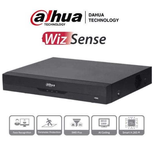 DVR Dahua DH-XVR5116HE-I3 16 canale 5 MP soporta 16 canales HDCVI y hasta 24 canales IP incluye 2 canales de reconocimiento facial 16 entradas de audio