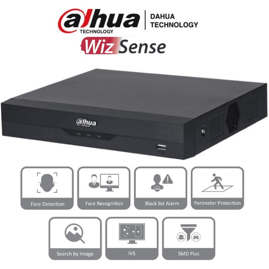 NVR Dahua DHI-NVR2116HS-I2 8 mpx 16 canales IP con IA rendimiento de 144 mbp HDMI&VGA