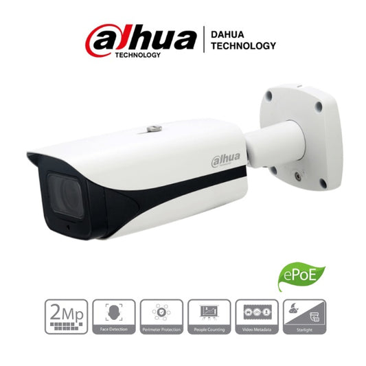 Camara Dahua DH-IPC-HFW5241E-ZE IP bullet 2 mp lente 2.7 mm IR 60 m plastico exterior wisense audio deteccion facial proteccion perimetral conteo de personas starlight PoE IP67