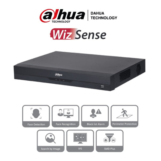 Nvr Dahua NVR2208-8P-I2 8 Canales 8 Mpx 8 Canales IP/ WizSense/ 8 Puertos PoE/ Smart H.265+/ 1 Ch de Reconocimiento Facial y FD/ Hasta 10 Bases de Datos de
