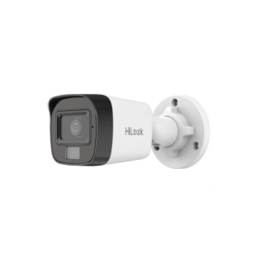 Camara Hilook by Hikvison IP Bullet 4 mpx Ir 20 Mts + 15 mts Luz Blanca Lente 2,8 mm Angulo de visión 104in Audio Integrado Acusense Lite / Exterior IP67