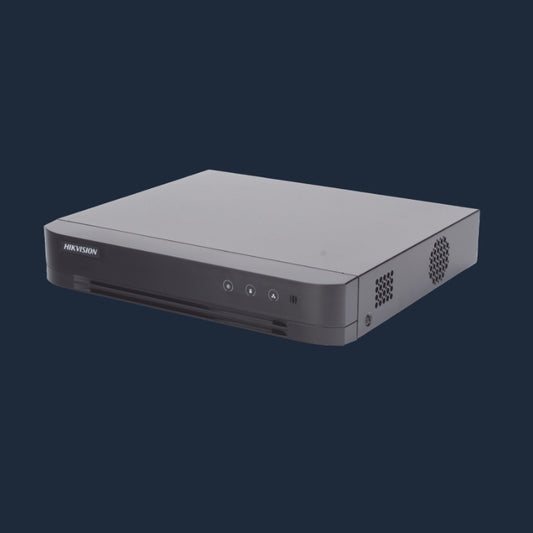 Dvr Hikvision DS-7204HGHI-M1(T) 4 Canales 2 Mpx lite /Acusense Lite (Evita Falsas Alarmas) / Audio por Coaxitron/1 Bahia de Disco Duro / H.265+ / Salida de Vídeo Full HD
