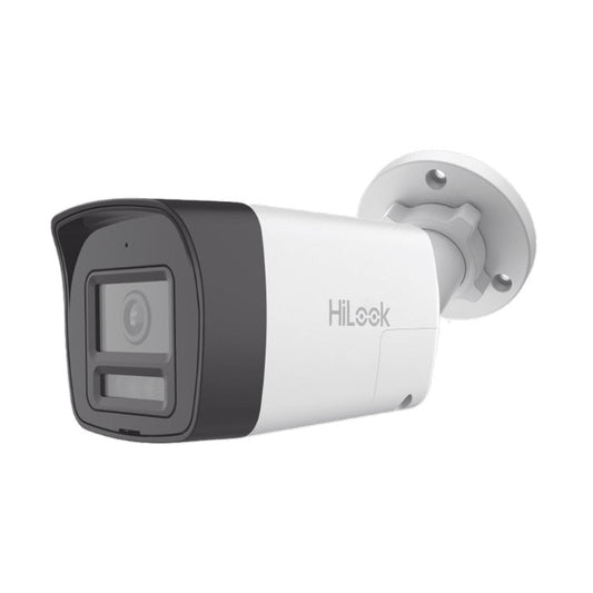 Camara Hilook THC-B127-LTS bala turboHD 2 mpx lente 2.8mm Ir 30mts Audio Bidireccional + Dual Light + ColorVu Exterior IP67 / Metal / dWDR