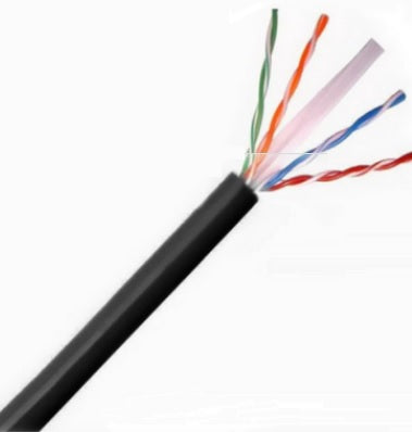 BOBINA SAXXON CABLE UTP CAT6 USO EXTERIOR COLOR NEGRA OUTP6COP305NE 100% COBRE 305M AWG 23 4 PARES FLUKE TEST UL