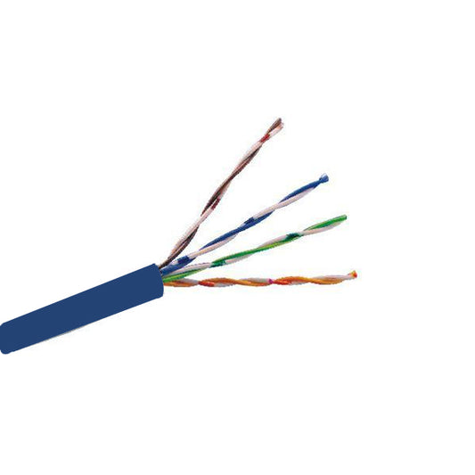 BOBINA SAXXON CABLE UTP CAT6 USO INTERIOR COLOR AZUL OBSCURO OUTP6CCA305AZ3 CCA BOBINA 305MTS REDES VIDEO 4 PARES