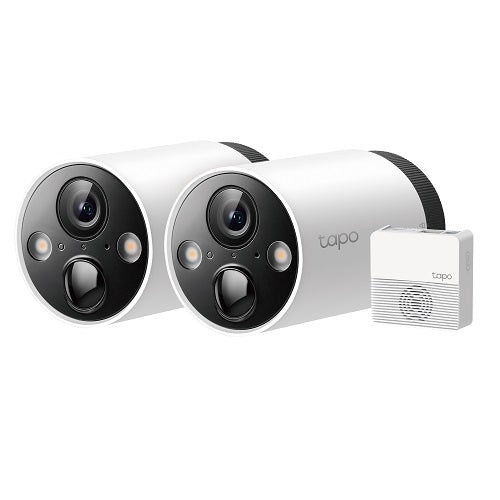 Kit videovigilancia TP-Link Tapo C420S2 con hub H200 (slot microSD) 2 cámaras Wi-Fi inalámbricas batería recargable IP65 2K QHD audio 2 vías