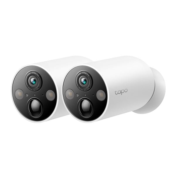 Kit 2 piezas cámaras videovigilancia TP-Link Tapo C425 (2-Pack) Wi-Fi inalámbricas 2K QHD 4MP batería recargable IP66 audio 2 vías base magnética