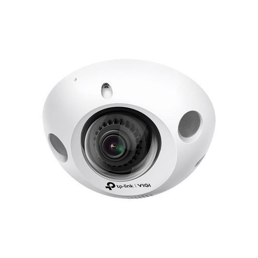 Cámara IP domo TP-Link VIGI C230I Mini 2.8mm IR 30m 3MP visión 128 grados IP67 PoE/12V CC IK08 H.265+ ONVIF Modo Pasillo audio 2-vías