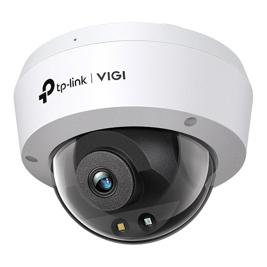Cámara IP domo TP-Link VIGI C240 2.8mm 4MP Full Color IP67 PoE/12V CC IK10 H.265+ micrófono microSD CE/BSMI/VCCI/ONVIF