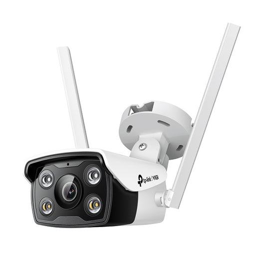 Cámara IP Bullet TP-Link VIGI C340-W Wi-Fi lente 4mm 4MP Full Color exterior IP66 SmartVid visión nocturna H.265+ PoE ONVIF slot MicroSD 256GB