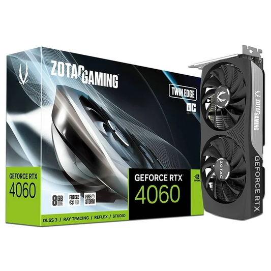 Tarjeta de Video NVIDIA GeForce RTX 4060 ZOTAC Twin Edge, 8GB GDDR6, 1xHDMI, 3xDisplayPort, PCI Express 4.0